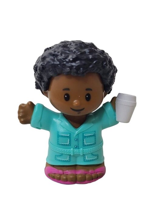Mattel Other - Fisher Price Little People Mom Figure Coffee Cup Teal Outfit 2021 Mattel
